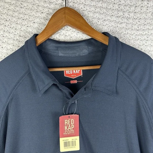 Red Kap Polo Shirt 2XL Blue Performance Workwear Short Sleeve NWT - Picture 1 of 5